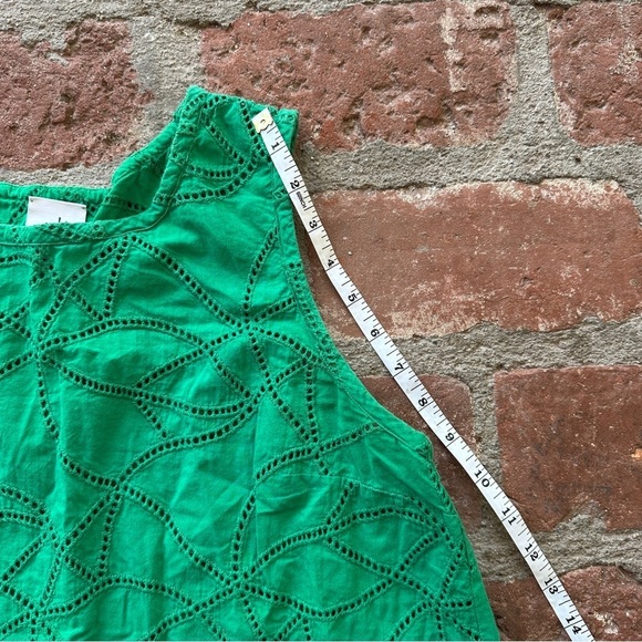 CAbi Cottagecore Gemma Green Eyelet Blouse Sleeveless Tank Top 5036 size medium - Picture 5 of 16